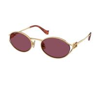 Miu Miu MU52YS 5AK20Y Womenâs Sunglasses Gold Size 54