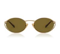 Miu Miu Woman Miu Miu MU 52YS 7OE01T Sunglasses Metal Gold Brown Round Normal