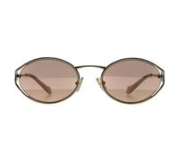 Miu Miu Woman Miu Miu MU 52YS ZVN20F Sunglasses Metal Gold Pink Round Normal Mirror