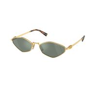 Miu Miu MU 56ZS 5AK04M Woman Sunglasses Metal Gold Green Geometric Normal