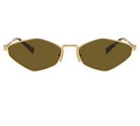 Miu Miu MU 56ZS 5AK09Z Woman Sunglasses Metal Gold Brown Geometric Normal