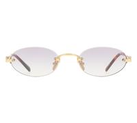 Miu Miu MU A54S 5AK04O Woman Sunglasses Metal Gold Grey Round Normal Shaded
