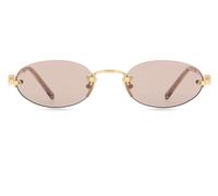 Miu Miu MU A54S 5AK20I Woman Sunglasses Metal Gold Brown Round Normal