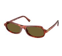 Miu Miu MU B10SU 11P09Z Woman Sunglasses Acetate Brown Brown Geometric Normal