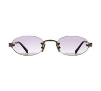 Miu Miu MU A54S 5AK04O Woman Sunglasses Metal Gold Grey Round Normal Shaded
