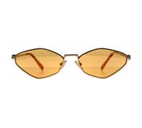 Miu Miu Oval Gold Light Orange Silver Mirror Mu 56Zs Gold One Size