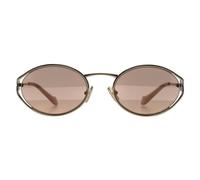 Miu Miu Oval Pale Gold Rose Pink Mirror Mu52Ys Gold One Size