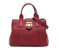 Miu Miu Preloved Leather Top Handle Bag - Red Satchel Red One Size