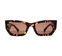 Miu Miu Rectangle Womens Honey Havana Dark Brown MU09WS - One Size