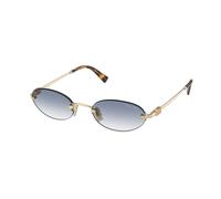 Miu Miu Woman MU A54S ZVN80O Sunglasses Metal Gold Blue Round Normal Shaded