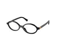 Miu Miu Woman MU 01XV 1AB1O1 Optical frames Acetate Black Transparent Round Normal