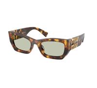 Miu Miu MU 09WS 14L50O Woman Sunglasses Acetate Turtle Green Squared Normal