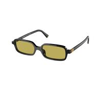 Miu Miu Woman Miu Miu MU 11ZS 16K07O Sunglasses Acetate Black Green Squared Normal