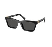 Miu Miu Woman MU A05S 16K08Z Sunglasses Acetate Black Grey Squared Normal