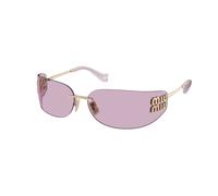 Miu Miu Woman MU A51S ZVN90O Sunglasses Metal Gold Pink Squared Normal