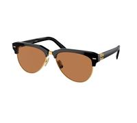 Miu Miu Woman MU 09ZS 1AB2Z1 Sunglasses Acetate Black Brown Pilot Normal