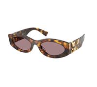 Miu Miu Woman MU 11WS 14L20I Sunglasses Acetate Turtle Brown Round Normal