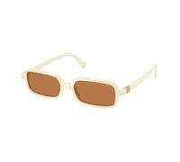 Miu Miu Woman MU 11ZS 21D90Q Sunglasses Acetate White Brown Squared Normal