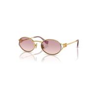Miu Miu Woman MU 52YS 5AK06S Sunglasses Metal Gold Brown Round Normal Shaded