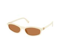 Miu Miu Woman MU A06S 21D90Q Sunglasses Acetate White Brown Geometric Normal