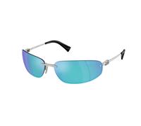 Miu Miu Woman MU A50S 1BC10K Sunglasses Metal Silver Green Round Mirrored