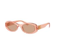 Miu Miu Oval Noisette Transparent Pink Brown Mu06Zs Pink One Size