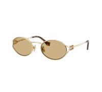 Miu Miu Woman Sunglass MU 52YS - Frame color: Pale Gold, Lens color: Yellow