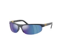 Miu Miu Woman Sunglass MU A02S - Frame color: Avio Metal, Lens color: Light Green Mirror Blue