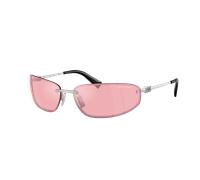 Miu Miu Woman Sunglass MU A50S - Frame color: Silver, Lens color: Pink Mirror Lilac