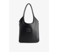 Miu Miu Womens Miu Miu Ivy Soft Leather Shoulder Bag Nero