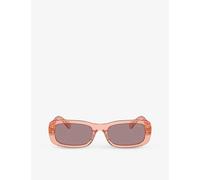 Miu Miu Womens Miu Miu Mu 08Zs Oval-Frame Acetate Sunglasses Pink