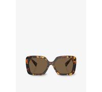 Miu Miu Womens Miu Miu Mu 10Ys Miu Glimpse Butterfly-Frame Acetate Sunglasses Brown