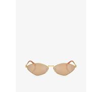 Miu Miu Womens Miu Miu Mu 56Zs Irregular-Shape Metal Sunglasses Gold