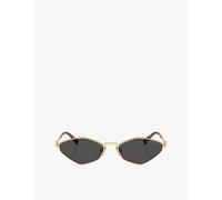 Miu Miu Womens Miu Miu Mu 56Zs Irregular-Shape Metal Sunglasses Gold