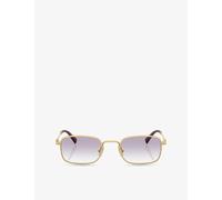 Miu Miu Womens Miu Miu Mu A53S Square-Frame Metal Sunglasses Gold