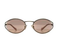 Miu Miu Woman MU 52YS ZVN20F Sunglasses Metal Gold Pink Round Normal Mirror