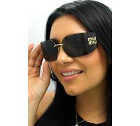 Miu Miu Women's Rimless Gold Dark Grey MU54YS