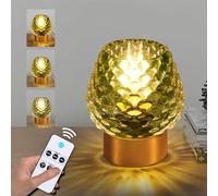 MiuBrty Battery Operated Table Lamp with Timer and Remote Control - Elegant Cordless Design for Home Decor, Perfect for Living Room, Bedroom, and Entryway (Green)