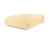 Miuccia throw in cotton jacquard Lemon yellow 150x200