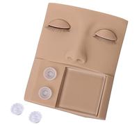 Miuffue Eyelash Extension Kit, 3 in 1 Eyelash Mannequin Head with Adhesive Rings, Eyelash Extension Tray, Eyelash Extension Starter Kit for Practice