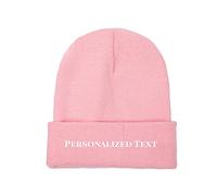 Miujonvy Custom Beanie Slouch Pink Beanie Personalized Text Personalized Hat