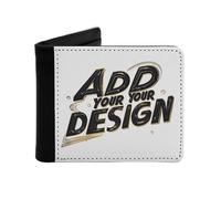 Miujonvy ID Window Wallet Add Your Text Images Superfine Fiber PU Synthetic Leather with Coin Pocket,6 Credit Card Slots, Banknote Compartments