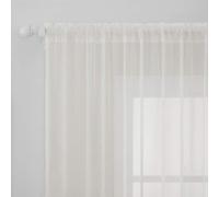 MIULEE 2 Panels Solid Color Sheer Window Curtains Christmas Decoration Smooth Elegant Window Voile Panels/Drapes/Treatment for Bedroom Living Room Ivory 55" Wx110 L, Rod Pocket