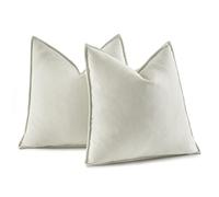 MIULEE Chenille Cushion Covers 45 x 45 cm Set of 2 Soft Sofa Cushions Boho Decorative Throw Cover Modern Furniture Decoration Throw Pillow Covers for Sofa Bedroom 18x18 inch White