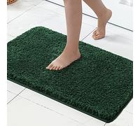 MIULEE Dark Green Absorbent Bath Rugs, Soft Bathroom Mats Non-Slip and Quick-Drying for Bathroom Bathtub Showers, Machine Washable Carpet (20 x 30 Inches)