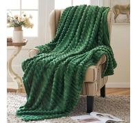 MIULEE Fleece Throw Blanket Flannel Soft Warm Comfortable Throws for Sofa Corduroy Fluffy Blanket Bed Throw for Bedroom Couch Travel Kids Bedroom Accessories 60 * 80Inch Dark Green