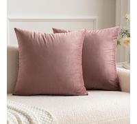 MIULEE Pack of 2 Velvet Soft Decorative Square Throw Pillow Case Cushion Covers Luxury Pillowcases for Livingroom Sofa Bedroom with Invisible Zipper 50cm x 50cm 20x20 Inches Jam
