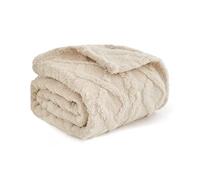 MIULEE Pet Dog Blanket 100x120 cm Fluffy Fleece Fabric Soft and Cute Warm Bed Cover Blanket Throw Washable Sleep Mat for Dogs Cats Guinea Pig Anaimals Large Beige