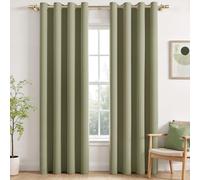 MIULEE Sage Blackout Curtains for Living Room 2 Panel Set, Premium Eyelet Curtains for Bedroom, Thermal Insulated Window Curtain Drapes, Black Out Curtain 90 Drop, Each Panel 46 x 90 Inches