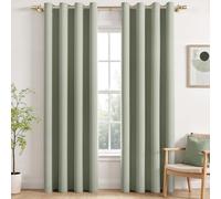 MIULEE Sage Blackout Curtains for Living Room 2 Panel Set, Premium Eyelet Curtains for Bedroom, Thermal Insulated Window Curtain Drapes, Black Out Curtain 72 Drop, Each Panel 46 x 72 Inches